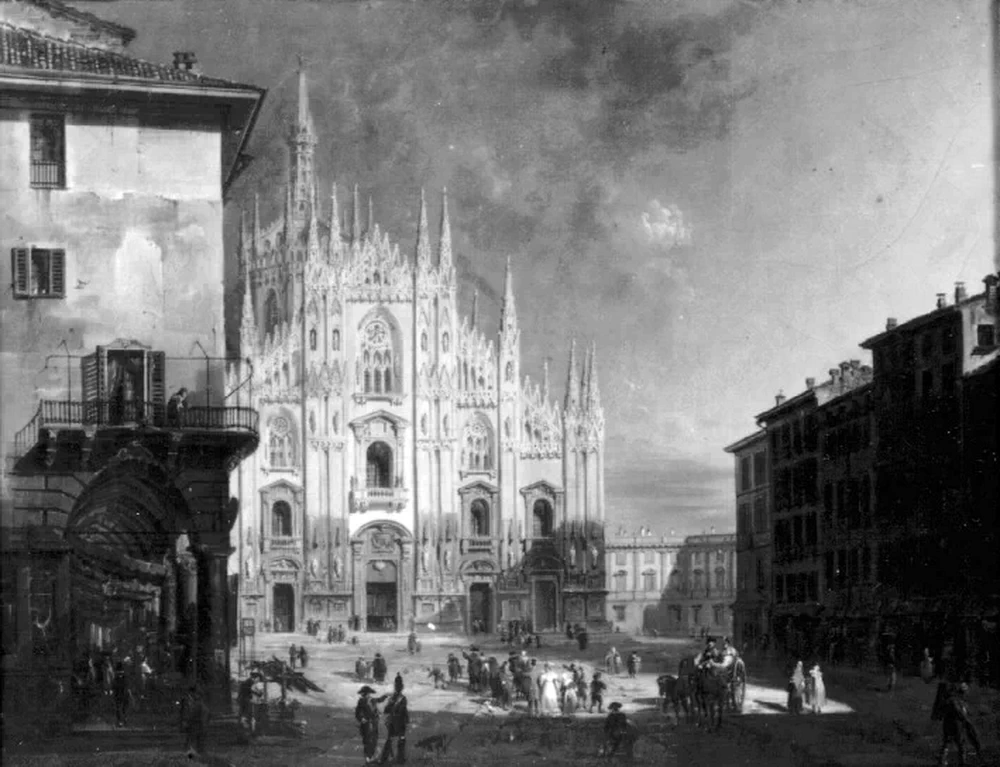 Veduta del duomo di Milano - Museo di Palazzo Reale, Torino